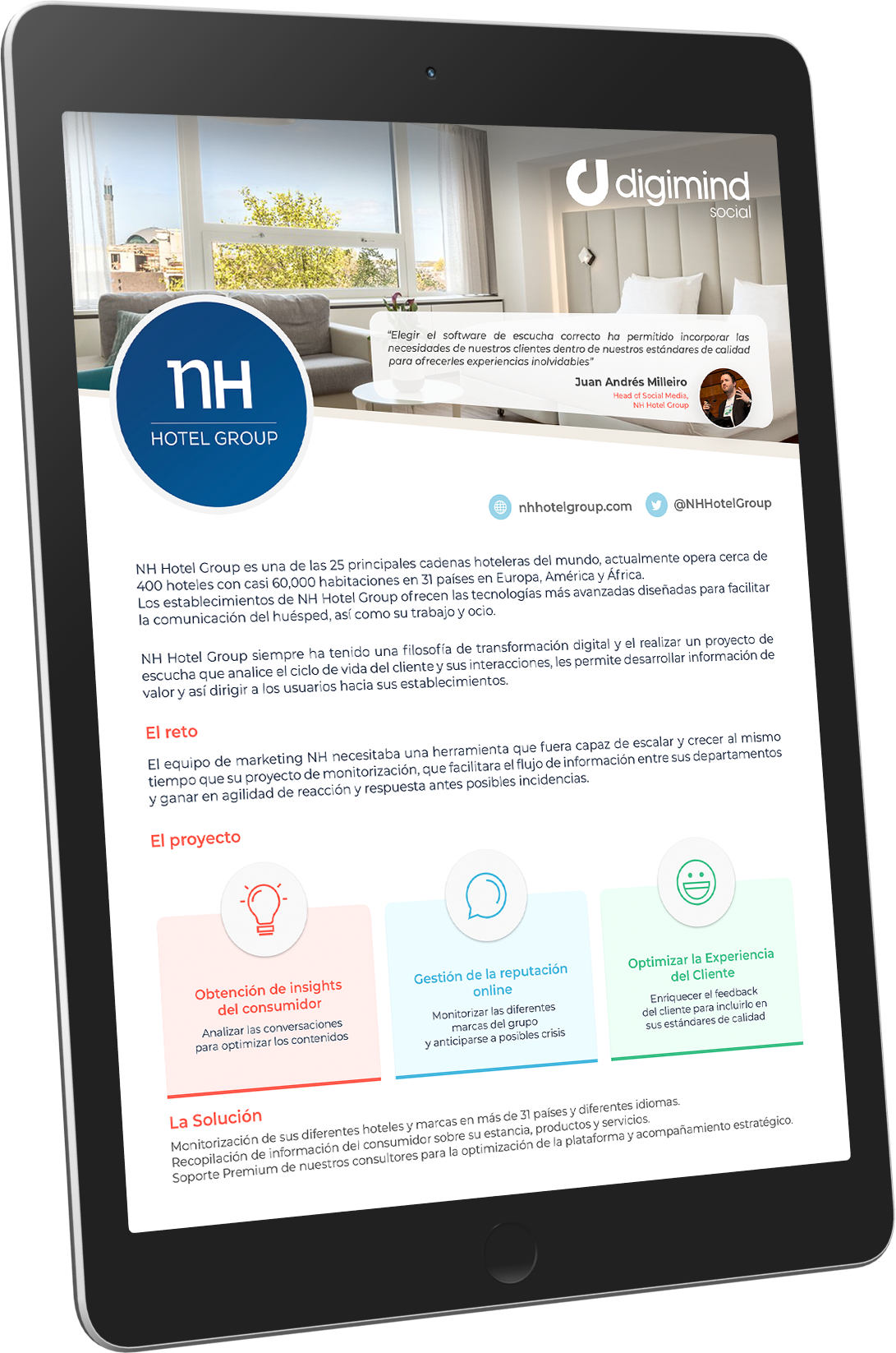 Caso de éxito: NH Hotels Group aprovecha los insights sociales para crear experiencias inolvidables para sus